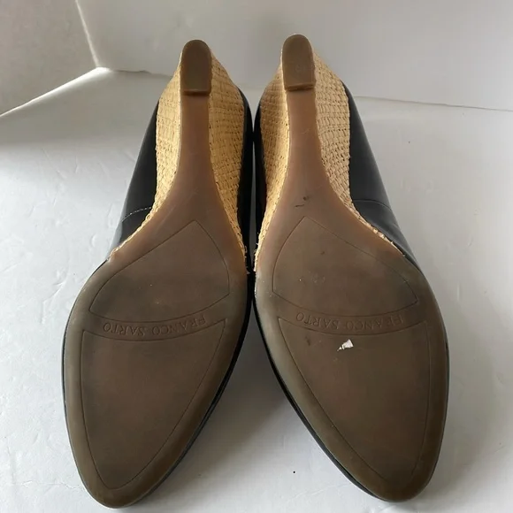 Franco Sarto shoes size 10 black patent leather wedge - Picture 9 of 10